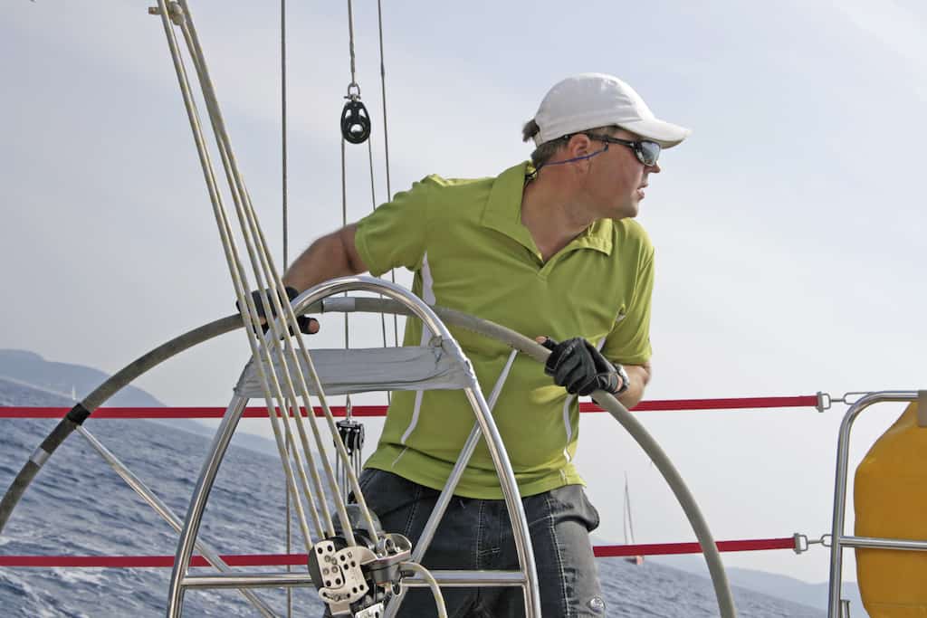 sailor at the helm