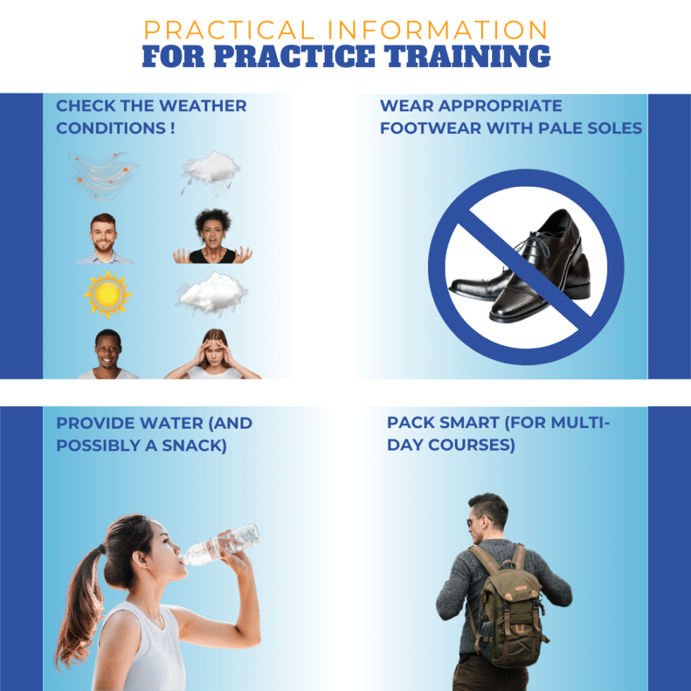 Practical Info Practical information for practice training | Ecolenautique.be